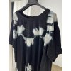 Šaty dlouhé volnočasové krátký rukáv dámské nadrozměr ( M-4XL) ITALSKÁ MÓDA HAG24Y66/DUR (Velikost 3XL/4XL, Barva Černá)