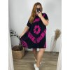 Šaty volnočasové krátký rukáv dámské nadrozměr ( L-2XL) ITALSKÁ MÓDA HAG24Y76/DUR (Velikost L, Barva _Mix barev)