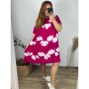 Šaty volnočasové krátký rukáv dámské nadrozměr ( L-2XL) ITALSKÁ MÓDA HAG24Y76/DUR (Velikost L, Barva _Mix barev)