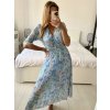 Šaty elegantní šifonové dlouhý rukáv dámské (S/M.ONE SIZE) ITALSKÁ MÓDA IMM24M2372-3/DU (Velikost S/M/L, Barva modrá)