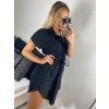 Šaty košilové mušelínové dámské (S/M ONE SIZE) ITALSKÁ MÓDA IM424MUSA/DR (Velikost S/M/L, Barva bílá)