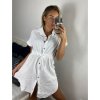 Šaty košilové mušelínové dámské (S/M ONE SIZE) ITALSKÁ MÓDA IM424MUSA/DR