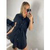 Šaty košilové mušelínové dámské (S/M ONE SIZE) ITALSKÁ MÓDA IM424MUSA/DR (Velikost S/M/L, Barva bílá)