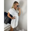 Šaty košilové mušelínové dámské (S/M ONE SIZE) ITALSKÁ MÓDA IM424MUSA/DR (Velikost S/M/L, Barva bílá)