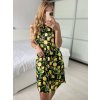 Šaty krátké letní icecool bez rukávů dámské citronky LIMONE (S/M ONE SIZE) ITALSKÁ MÓDA IMM2384269A-9/DU (Velikost S/M/L, Barva Černá)