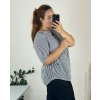 Tunika košilová krátký rukáv dámská nadrozměr (50/52 ONE SIZE) ITALSKá MODA IMSM24LEXI/DUR (Velikost 50/52, Barva modrá)