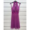 Šaty společenské bez rukávu dámské (S/M ONE SIZE) ITALSKÁ MÓDA IMPSH2435901/DUR (Velikost S/M, Barva Černá)