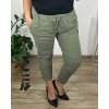 Kalhoty strečové dámské nadrozměr (52/54/56 ONE SIZE) ITALSKá MóDA IM424555/DUR (Velikost 54/56, Barva šedá)