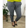 Kalhoty strečové dámské nadrozměr (52/54/56 ONE SIZE) ITALSKá MóDA IM424555/DUR (Velikost 54/56, Barva šedá)