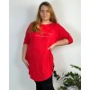 Tunika dlouhý rukáv dámské nadrozměr (54/56/58 ONE SIZE) ITALSKÁ MÓDA IM424537/DU (Velikost 56/58, Barva Černá)
