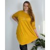 Tunika dlouhý rukáv dámské nadrozměr (54/56/58 ONE SIZE) ITALSKÁ MÓDA IM424537/DU (Velikost 56/58, Barva Černá)