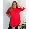Tunika dlouhý rukáv dámské nadrozměr (54/56/58 ONE SIZE) ITALSKÁ MÓDA IM424537/DU (Velikost 56/58, Barva Černá)