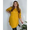 Tunika dlouhý rukáv dámské nadrozměr (54/56/58 ONE SIZE) ITALSKÁ MÓDA IM424537/DU (Velikost 56/58, Barva Černá)