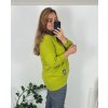 Tunika 3/4 dlouhý rukáv dámská nadrozměr (56/58 ONE SIZE) ITALSKÁ MÓDA IMC24366/DU (Velikost 56/58, Barva zelená)