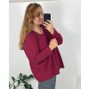 Svetr dlouhý rukáv dámské nadrozměr (56/58 ONE SIZE) ITALSKÁ MÓDA IM424552/DU