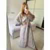 Šaty letní indické krátký rukáv dámské (S/M/L ONE SIZE) INDICKÁ MÓDA IMM24MSHAYRA-2/DU (Velikost M/L, Barva modrá)