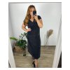 Šaty elegantní společenské bez rukávu dámské (40-50) POLSKÁ MÓDA PMFF24GORANA/DR (Velikost 48, Barva Černá)
