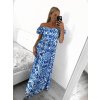Šaty dlouhé letní carmen dámské SANTORINI  (S/M ONE SIZE) ITALSKÁ MÓDA IMPBB2323598-1/DUR