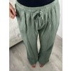 Kalhoty dlouhé letní mušelínové dámské (S/M ONE SIZE) ITALSKÁ MÓDA IMD23325/DUR (Velikost S/M/L, Barva bílá)