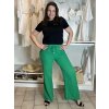 Kalhoty dlouhé letní mušelínové dámské (S/M ONE SIZE) ITALSKÁ MÓDA IMD23325/DUR (Velikost S/M/L, Barva bílá)