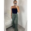 Kalhoty dlouhé letní mušelínové dámské (S/M ONE SIZE) ITALSKÁ MÓDA IMD23325/DUR (Velikost S/M/L, Barva bílá)