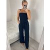 Kalhoty dlouhé letní mušelínové dámské (S/M ONE SIZE) ITALSKÁ MÓDA IMD23325/DUR (Velikost S/M/L, Barva bílá)