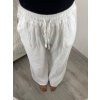 Kalhoty dlouhé letní mušelínové dámské (S/M ONE SIZE) ITALSKÁ MÓDA IMD23325/DUR (Velikost S/M/L, Barva bílá)