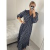 Šaty dlouhé dlouhý rukáv dámské (M/L ONE SIZE) ITALSKÁ MÓDA IMWGB24092-1/DR (Velikost M/L, Barva Černá)