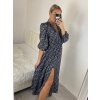 Šaty dlouhé dlouhý rukáv dámské (M/L ONE SIZE) ITALSKÁ MÓDA IMWGB24092-1/DR (Velikost M/L, Barva Černá)