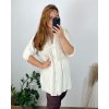 Košile dlouhý rukáv dámská nadrozměr (56/58 ONE SIZE) ITALSKÁ MÓDA IMWT24MADIE/DR (Velikost 56/58, Barva béžová)