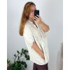 Košile dlouhý rukáv dámská nadrozměr (56/58 ONE SIZE) ITALSKÁ MÓDA IMWT24MADIE/DR (Velikost 56/58, Barva béžová)