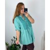 Košile dlouhý rukáv dámská nadrozměr (56/58 ONE SIZE) ITALSKÁ MÓDA IMWT24MADIE/DR (Velikost 56/58, Barva béžová)