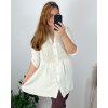 Košile dlouhý rukáv dámská nadrozměr (56/58 ONE SIZE) ITALSKÁ MÓDA IMWT24MADIE/DR (Velikost 56/58, Barva béžová)