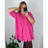 Košile dlouhý rukáv dámská nadrozměr (56/58 ONE SIZE) ITALSKÁ MÓDA IMWT24MADIE/DR (Velikost 56/58, Barva béžová)