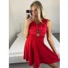Šaty elegantní krátké bez rukávu  dámské (S/M ONE SIZE) ITALSKÁ MÓDA IM3221124/DU (Velikost S/M, Barva Černá)