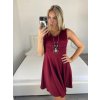 Šaty elegantní krátké bez rukávu  dámské (S/M ONE SIZE) ITALSKÁ MÓDA IM3221124/DU (Velikost S/M, Barva Černá)