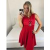 Šaty elegantní krátké bez rukávu  dámské (S/M ONE SIZE) ITALSKÁ MÓDA IM3221124/DU (Velikost S/M, Barva Černá)