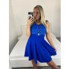 Šaty elegantní krátké bez rukávu  dámské (S/M ONE SIZE) ITALSKÁ MÓDA IM3221124/DU (Velikost S/M, Barva Černá)