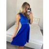 Šaty elegantní krátké bez rukávu  dámské (S/M ONE SIZE) ITALSKÁ MÓDA IM3221124/DU (Velikost S/M, Barva Černá)