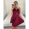 Šaty elegantní krátké bez rukávu  dámské (S/M ONE SIZE) ITALSKÁ MÓDA IM3221124/DU (Velikost S/M, Barva Černá)