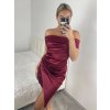 Šaty společenské carmen krátké bez rukávu dámské (S/M ONE SIZE) ITALSKá MóDA IM324301/DU (Velikost S/M, Barva béžová)