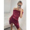 Šaty společenské carmen krátké bez rukávu dámské (S/M ONE SIZE) ITALSKá MóDA IM324301/DU (Velikost S/M, Barva béžová)