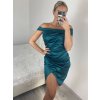 Šaty společenské carmen krátké bez rukávu dámské (S/M ONE SIZE) ITALSKá MóDA IM324301/DU (Velikost S/M, Barva béžová)