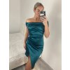 Šaty společenské carmen krátké bez rukávu dámské (S/M ONE SIZE) ITALSKá MóDA IM324301/DU (Velikost S/M, Barva béžová)