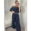 souprava letní tunika kalhoty dámská (S/M ONE SIZE) ITALSKÁ MÓDA IMM24M35293m15065/DUR (Velikost S/M, Barva Černá)