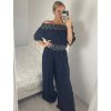 souprava letní tunika kalhoty dámská (S/M ONE SIZE) ITALSKÁ MÓDA IMM24M35293m15065/DUR (Velikost S/M, Barva Černá)