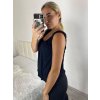Tílko letní viskoza dámské (S/M/L ONE SIZE) ITALSKÁ MÓDA IMD22468/DU (Velikost M/L, Barva Černá)