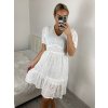 Šaty letní boho krajkové krátký rukáv dámské (S/M ONE SIZE) ITALSKÁ MÓDA IMPEM2323084/DU