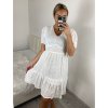Šaty letní boho krajkové krátký rukáv dámské (S/M ONE SIZE) ITALSKÁ MÓDA IMPEM2323084/DU