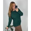 Tunika s přívěskem dlouhý rukáv dámská nadrozměr  (/46/48/50 ONE SIZE) ITALSKÁ MÓDA IM424080/DUR (Velikost 48/50, Barva Černá)